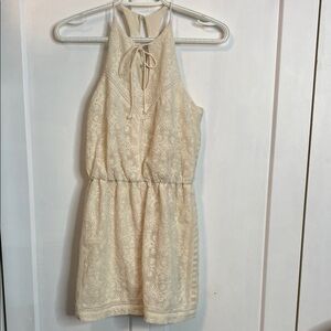 Ever New Ivory Cream White Lace Romper - halter neckline - US2 - Stagette Bridal